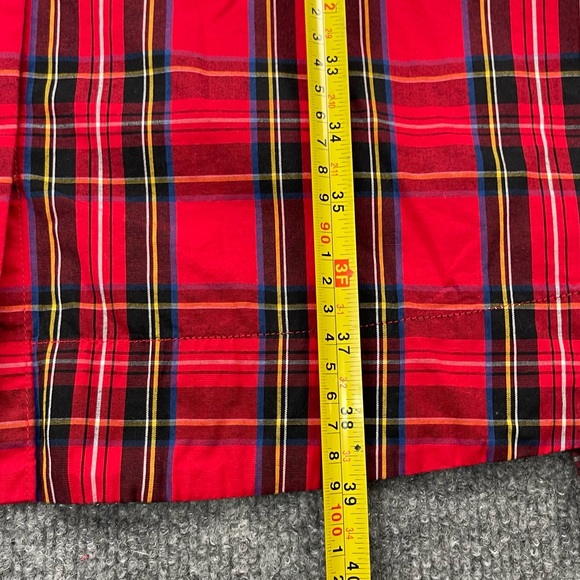 J Crew Dress Womens 2 Red Plaid Long Sleeve Shirtdress Belted Christmas Holiday - Picture 6 of 10